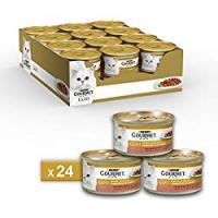 Gourmet Gold Alimento per il Gatto Dadini in Salsa con Anatra in Salsa con Olive, 85 g - Confezione da