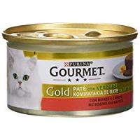 Gourmet Gold Paté per il Gatto, con Verdure, con Manzo e Carote, 85 g - Confezione da
