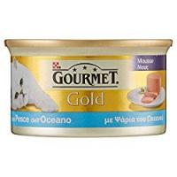 Gourmet Gold Mousse per il Gatto, con Pesce dell'Oceano, 85 g - Confezione da