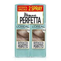 L'Oréal Paris Spray Istantaneo Ritocco Radici Ritocco Perfetto, Castano, Confezione Speciale, 2 Confezioni da