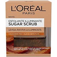 L'Oréal Paris Sugar Scrub Esfoliante Illuminante Viso & Labbra con Cristalli Fini di Zucchero + Olio di Semi d'Uva