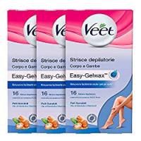 Veet Strisce Depilatorie Corpo per Pelli Sensibili, 3 Confezioni da
