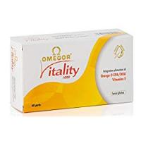 Omegor Vitality 1000 - Certificato 5* IFOS dal 2006. EPA 420mg e DHA 210mg per perla. Struttura min. 90%. Trigliceridi e Distillazione molecolare