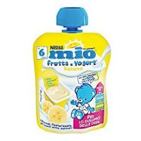 Nestlé Mio Merenda Frutta e Yogurt da Spremere Banana senza Glutine da 6 Mesi