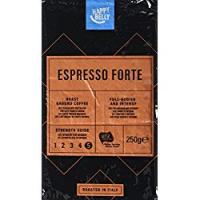 Marca Amazon - Happy Belly Caffè tostato macinato"Espresso Forte" (4 x 250g)