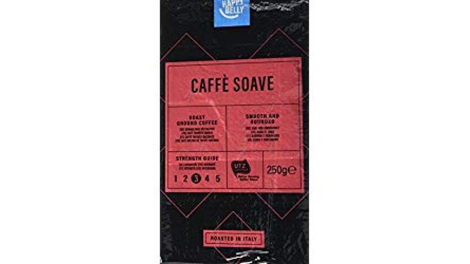 Marca Amazon - Happy Belly Caffè tostato macinato"Caffè Soave" (4 x 250g)