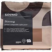 Marchio Amazon- Solimo Cialde Strong, compatibili con Senseo - caffè certificato UTZ, 90 cialde (5x18)