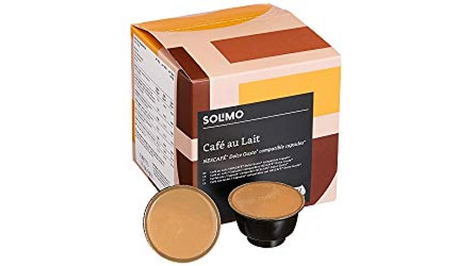 Marchio Amazon- Solimo Capsule Cafè Au Lait, compatibili Dolce Gusto- caffè certificato UTZ-