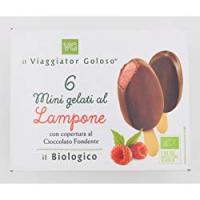 6 MINIGELATI AL LAMPONE con Copertura di Cioccolato Fondente il Viaggiator Goloso il Biologico