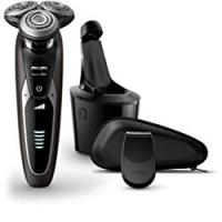 Philips Series 9000 S9551/63 Rasoio Elettrico Wet & Dry con Lame di Precisione V-Track e Tecnologia Contour Detect, Velocità Rasatura Regolabile