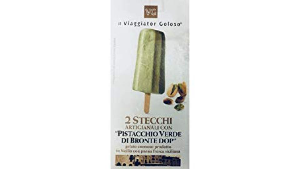 2 STECCHI GELATO ARTIGIANALI AL PISTACCHIO il Viaggiator Goloso