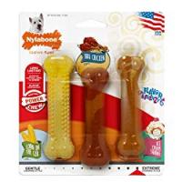 Nylabone, ossa per cani, sapore pollo al barbecue, confezione da 3