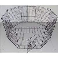 Bunny Business 8 panel box per i conigli/Guineas/cani e gatti, piccolo, nero