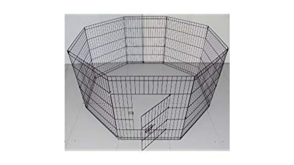 Bunny Business 8 panel box per i conigli/Guineas/cani e gatti, piccolo, nero