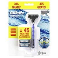 Gillette Mach3 Start Rasoio da Uomo Con Manico Aqua Grip + 2 Lamette