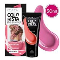 L'Oréal Paris Colorista Hair Makeup Colorazione Capelli Temporanea 1 Giorno per Ciocche e Punte, Tinta per Capelli Biondi, Meches Rosa Pastello (Pink)