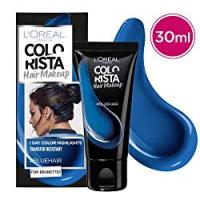 L'Oréal Paris Colorista Hair Makeup Colorazione Capelli Temporanea 1 Giorno per Ciocche e Punte, Tinta per Capelli Castani, Meches Blu Elettrico (Blue)