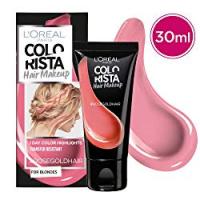 L'Oréal Paris Colorista Hair Makeup Colorazione Capelli Temporanea 1 Giorno per Ciocche e Punte, Tinta per Capelli Biondi, Meches Rosa Oro (Rose Gold)