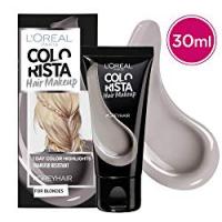 L'Oréal Paris Colorista Hair Makeup Colorazione Capelli Temporanea 1 Giorno per Ciocche e Punte, Tinta per Capelli Biondi, Meches Grigio (Grey)