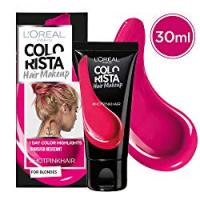 L'Oréal Paris Colorista Hair Makeup Colorazione Capelli Temporanea 1 Giorno per Ciocche e Punte, Tinta per Capelli Biondi, Meches Rosa Acceso (Hot Pink)