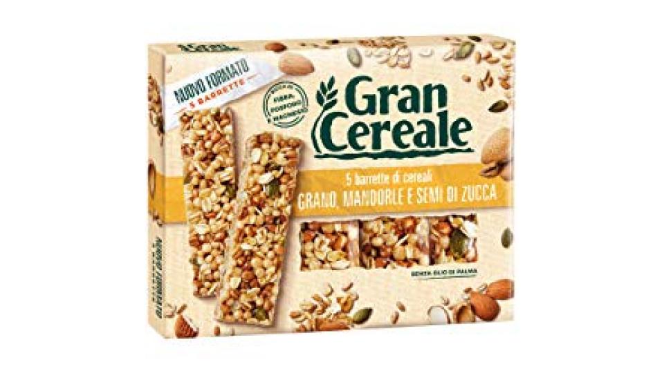 Gran Cereale Snack Barrette con Grano Mandorle e Semi di Zucca