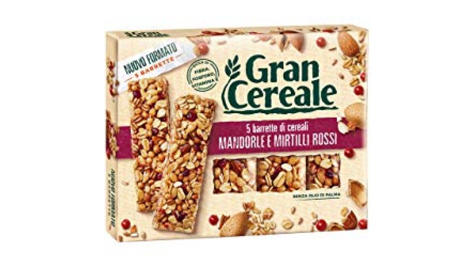 Gran Cereale Snack Barrette con Mandorle e Mirtilli Rossi
