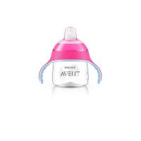 Philips Avent SCF751/07 Tazza con Beccuccio Morbido e Valvola Anti-Goccia, Brevettata, 200 ml, Rosa
