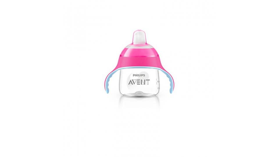 Philips Avent SCF751/07 Tazza con Beccuccio Morbido e Valvola Anti-Goccia, Brevettata, 200 ml, Rosa