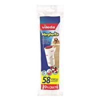 Vileda Margherita Maxi Rullo Spazzola Adesiva, Levapelucchi, Ottima per Peli di Animali, Capelli, Pelucchi, 58 Fogli Adesivi Pretagliati per Confezione, Manico Ergonomico, Rosso/Bianco