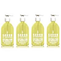 Sapone il naturale – Extra Puro di Marsiglia al caprifoglio – 500 ml – Set di 4
