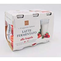 LATTE FERMENTATO ALLA FRAGOLA Fonte di Vitamina B6 e D il Viaggiator Goloso, 6 x