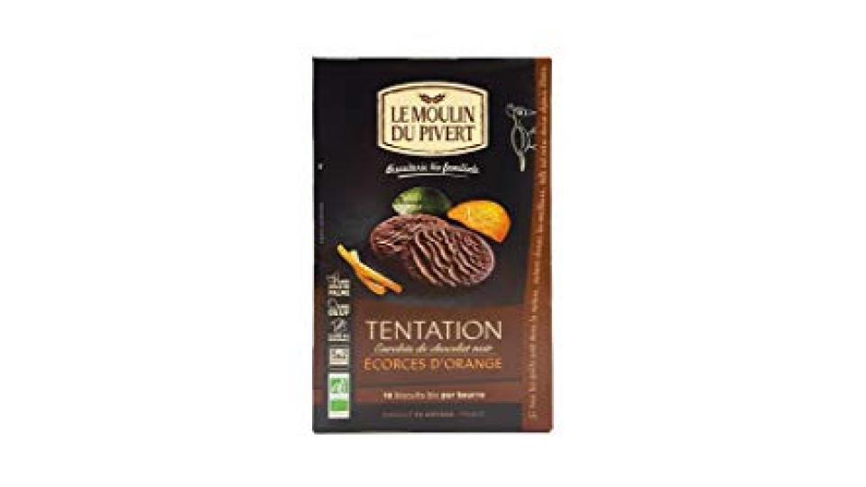 Biscottini “Tentation” all’arancia ricoperti di cioccolato fondente Le Moulin du Pivert