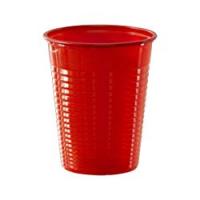 100 BICCHIERI DI PLASTICA ROSSI