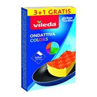 Vileda Colors Ondattiva Milleusi Colors 3+1, Spugna, Multicolore, 13x22x2.6 cm, 4 Unità