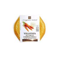 Vellutata di Carote e Robiola fresca con olio extravergine di oliva il Viaggiator Goloso