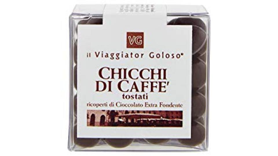 CHICCHI DI CAFFE' TOSTATI RICOPERTI DI CIOCCOLATO EXTRA FONDENTE il Viaggiator Goloso