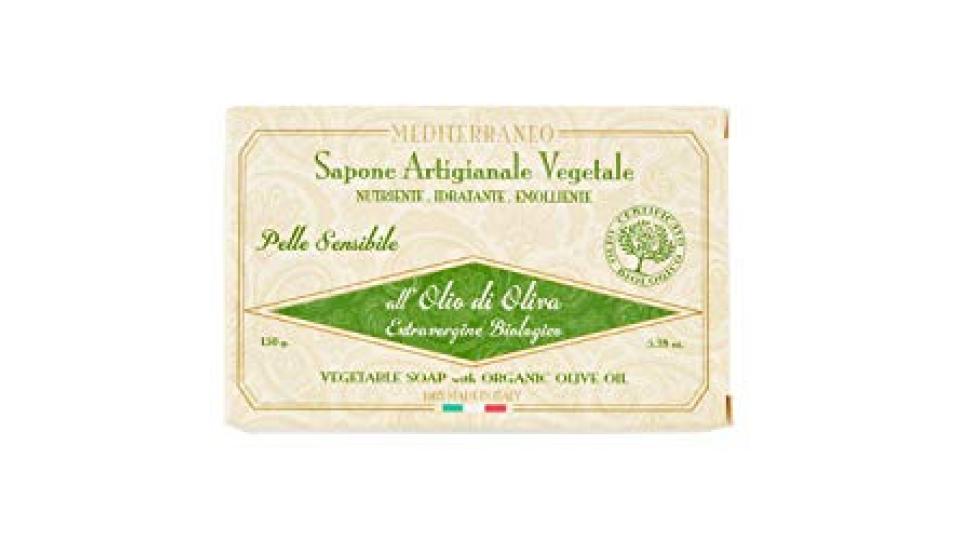 Mediterraneo Sapone Artigianale Vegetale- Olio d'Oliva Extravergine Biologico