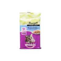 Whiskas Pranzetti, Cibo per Gatti, Selezione Pesce in Salsa (Tonno, Pesce Bianco, Salmone) - 6 buste da 50 g [300 g]