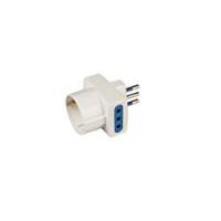 ADATTATORE PLURISTANDARD BIANCO con spina e 3 prese (2: 10A Standard Italiano + 1: 10A Standard Tedesco)