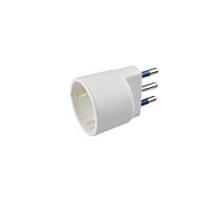 ADATTATORE CON SPINA E PRESA BIANCO 16A Standard Tedesco (+ 10A Standard Italiano)