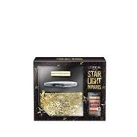 L'Oréal Paris Cofanetto Idea Regalo Natale, Mascara Ciglia Finte Farfalla, Petite Palette Ombretti Nudist e Rossetto Color Riche Satin 226, Pochette 3 Pezzi, Ottimo per Makeup Occhi, in Edizione Limitata Star Light in Paris