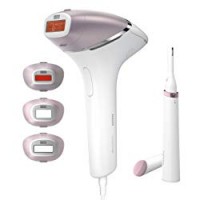 Philips BRI949/00 Lumea Prestige Dispositivo di Epilazione a Luce Pulsata, Sensore SmartSkin, 4 Accessori Ergonomici per Ascelle, Zona Bikini, Corpo e Viso, con Rifinitore Satin Compact