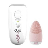 Homedics Duo One, Dispositivo epilazione a luce pulsata per rimozione peli viso e corpo, Include spazzola viso in regalo