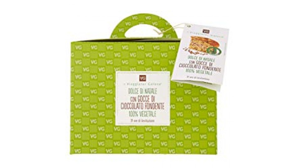 DOLCE DI NATALE con Gocce di Cioccolato Fondente 100% Vegetal il Viaggiator Goloso