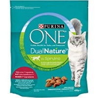 Purina One Dualnature Crocchette Gatto Adult Ricco in Manzo e con Spirulina Naturale - 8 Sacchi da 400 g Ciascuno