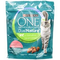 Purina One Dualnature Crocchette Gatto Adult Ricco in Salmone e con Spirulina Naturale - 8 Sacchi da 400 g Ciascuno