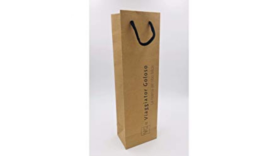 SACCHETTO REGALO CARTA GRANDE per Bottiglie da 75cl il Viaggiator Goloso