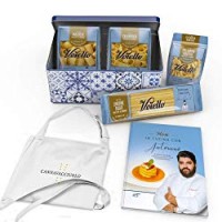 Gift Box Voiello - Edizione limitata Chef Antonino Cannavacciuolo – Prezioso Cofanetto in latta con Pasta Voiello, Grembiule e Ricettario dello Chef - Idea Regalo per Natale