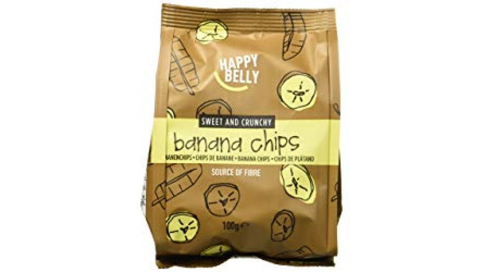 Marchio Amazon - Happy Belly Chips di banane 