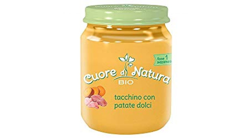 Cuore di Natura Omogeneizzato Tacchino con Patate Dolci Bio
